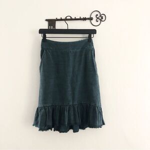 Pilcro and the letter press from Anthropologie knee length raw hem peasant skirt
